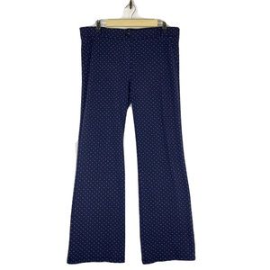 Betabrand Womens Pants Size XL Blue Printed Wide Leg Pull On Dress Yoga Pant